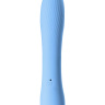 Голубой силиконовый вибратор с электростимуляцией TESLA G-POINT - 21 см. купить в секс шопе