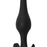 Чёрная анальная пробка Smooth - 12,5 см. купить в секс шопе