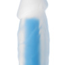 Прозрачно-синий фаллоимитатор, светящийся в темноте, Bruce Glow - 22 см. купить в секс шопе