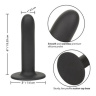Черный анальный стимулятор Silicone Smooth Probe - 15,25 см. купить в секс шопе