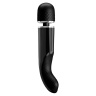 Черный мощный жезловый вибратор с изогнутой ручкой Charming Massager - 24 см. купить в секс шопе