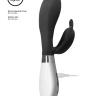 Черный вибратор-кролик Alexios - 21 см. купить в секс шопе