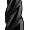 Черная коническая спиральная анальная втулка - 22,5 см. купить в секс шопе