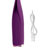 Фиолетовый клиторальный вибростимулятор FLO - 18,5 см. купить в секс шопе