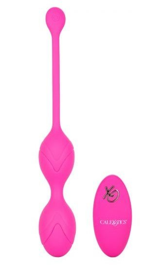 Розовые вагинальные шарики с ДУ и функцией памяти Remote Dual Motor Kegel System купить в секс шопе