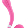 Розовый изогнутый вибромассажёр THE LADY JADORE - 19 см. купить в секс шопе