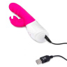 Розовый вибромассажер с клиторальной стимуляцией Clitoral Suction Rabbit - 24,5 см. купить в секс шопе