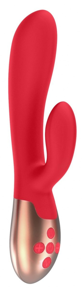 Красный вибратор Exquisite с подогревом - 20,5 см. купить в секс шопе