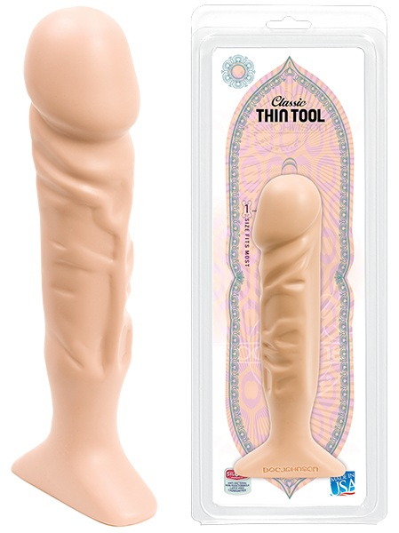 Телесный анально-вагинальный фаллос купить в секс шопе