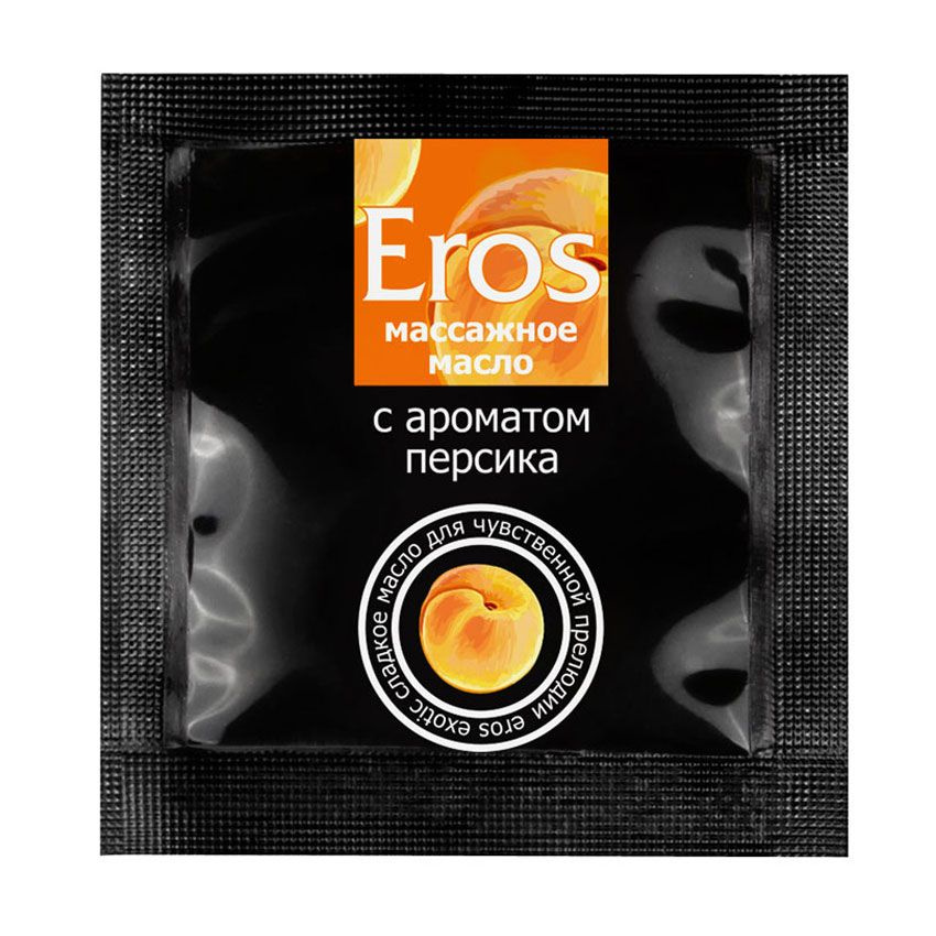 Саше массажного масла Eros exotic с ароматом персика - 4 гр. купить в секс шопе