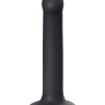 Черный фаллос на присоске Silicone Bendable Dildo M - 18 см. купить в секс шопе