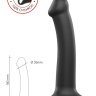 Черный фаллос на присоске Silicone Bendable Dildo M - 18 см. купить в секс шопе