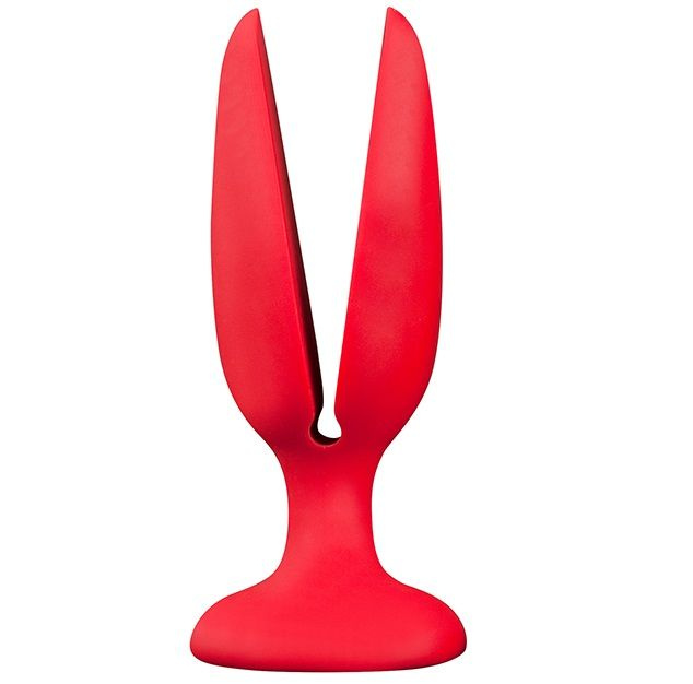 Красная пробка-бутон MENZSTUFF FLOWER BUTT PLUG 6INCH - 15 см. купить в секс шопе