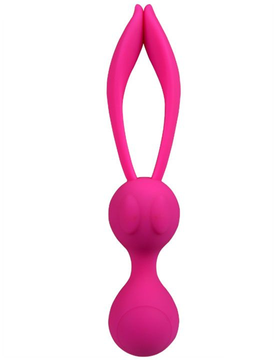 Ярко-розовые вагинальные шарики Rabbit купить в секс шопе