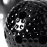 Черный кляп-шарик с отверстиями на регулируемом ремешке  купить в секс шопе