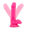 Розовый реалистичный фаллоимитатор на присоске NEO 6INCH DUAL DENSITY COCK - 15,2 см. купить в секс шопе