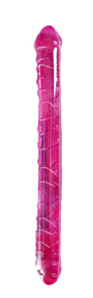 Розовый двухсторонний фалоимитатор - 30 см. купить в секс шопе