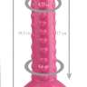 Розовая анальная втулка с шипиками - 19,5 см. купить в секс шопе