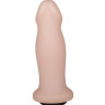 Анальный фаллоимитатор телесного цвета с ярко выраженной головкой - 14 см. купить в секс шопе