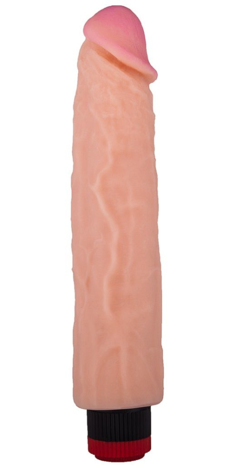 Вибратор-реалистик с розовой головкой - 23 см. купить в секс шопе