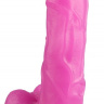 Розовый реалистичный фаллоимитатор на присоске - 24 см. купить в секс шопе