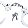 Металлические наручники со связкой ключей купить в секс шопе