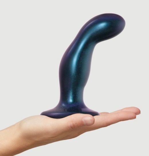 Темно-синяя насадка Strap-On-Me Dildo Plug Snaky size M купить в секс шопе