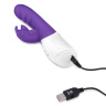 Фиолетовый вибромассажер с клиторальной стимуляцией Clitoral Suction Rabbit - 24,5 см. купить в секс шопе