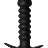 Чёрная анальная вибропробка Twisted Anal Plug - 13 см. купить в секс шопе