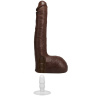 Коричневый фаллоимитатор Ricky Johnson со съемной присоской - 26 см. купить в секс шопе
