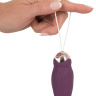 Фиолетовое виброяйцо Rotating Love Ball с пультом ДУ купить в секс шопе