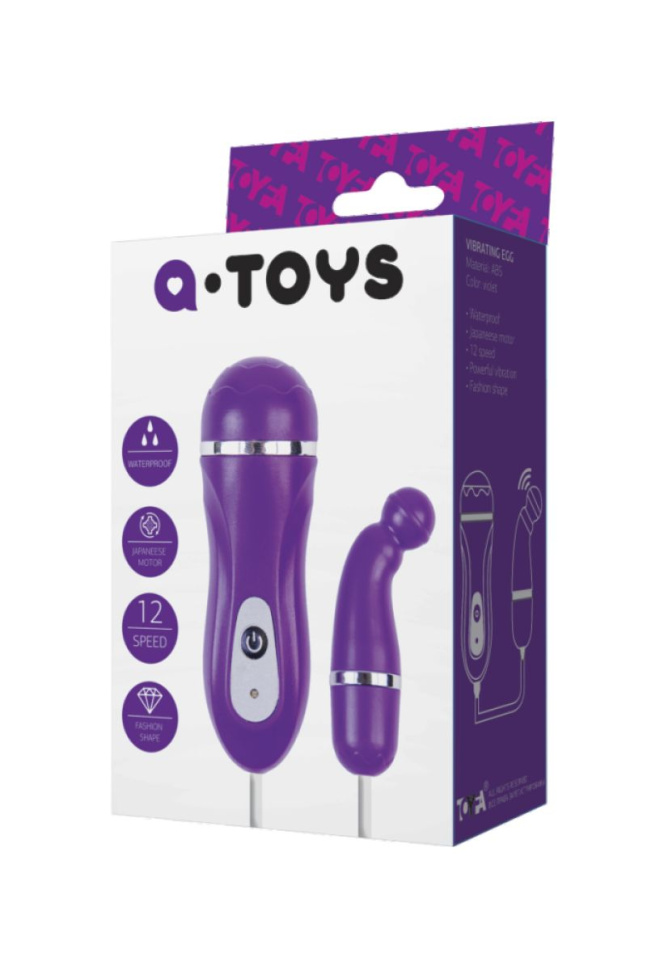 Фиолетовый вибростимулятор с загнутым кончиком купить в секс шопе