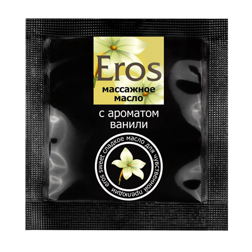 Саше массажного масла Eros sweet c ароматом ванили - 4 гр. купить в секс шопе