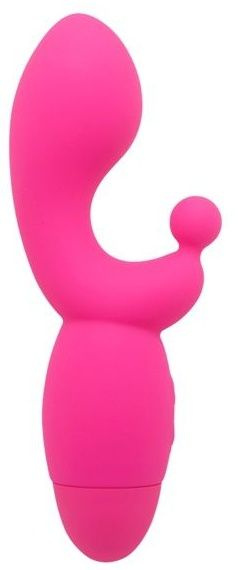 Розовый вибратор INDULGENCE G Kiss - 16,5 см. купить в секс шопе