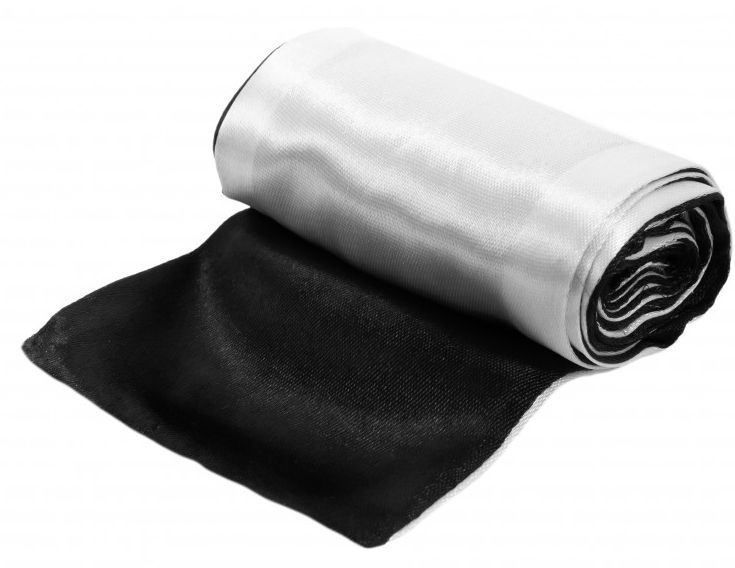 Черно-белая атласная лента для связывания - 1,4 м. купить в секс шопе