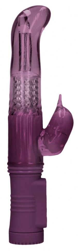 Фиолетовый вибратор-кролик Rotating Dolphin - 23 см. купить в секс шопе