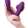 Фиолетовый вибромассажер с двойной стимуляцией Mave купить в секс шопе