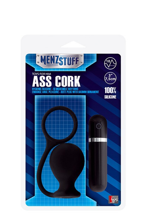 Анальная вибровтулка MENZSTUFF ASS CORK WIDE - 7,5 см.   купить в секс шопе
