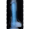 Прозрачно-синий фаллоимитатор, светящийся в темноте, Steve Glow - 20 см. купить в секс шопе