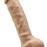 Телесный фаллоимитатор-реалистик с мошонкой на присоске MODEL 1 - 23 см. купить в секс шопе