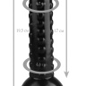 Черная анальная втулка с шипиками - 19,5 см. купить в секс шопе