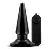 Черная анальная пробка с вибрацией Basic Vibrating Anal Pleaser - 10,2 см. купить в секс шопе
