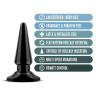 Черная анальная пробка с вибрацией Basic Vibrating Anal Pleaser - 10,2 см. купить в секс шопе