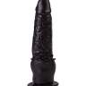 Чёрный фаллоимитатор с клиторальными шипами - 17,8 см. купить в секс шопе