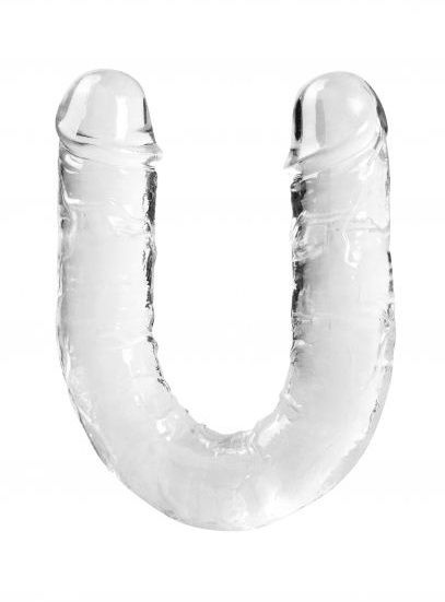 Прозрачный двусторонний фаллоимитатор Infinity - 33,5 см. купить в секс шопе