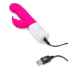 Розовый массажер для G-точки Slim Shaft thrusting G-spot Rabbit - 23 см. купить в секс шопе