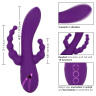 Фиолетовый вибромассажер-кролик Long Beach Bootylicious с анальной цепочкой купить в секс шопе