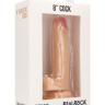 Телесный фаллоимитатор Realistic Cock 8  With Scrotum - 20 см. купить в секс шопе