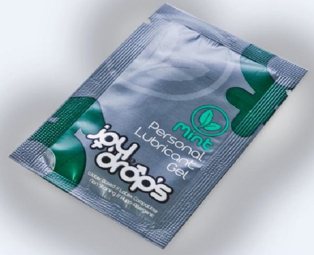 Пробник смазки на водной основе с ароматом мяты JoyDrops Mint - 5 мл. купить в секс шопе