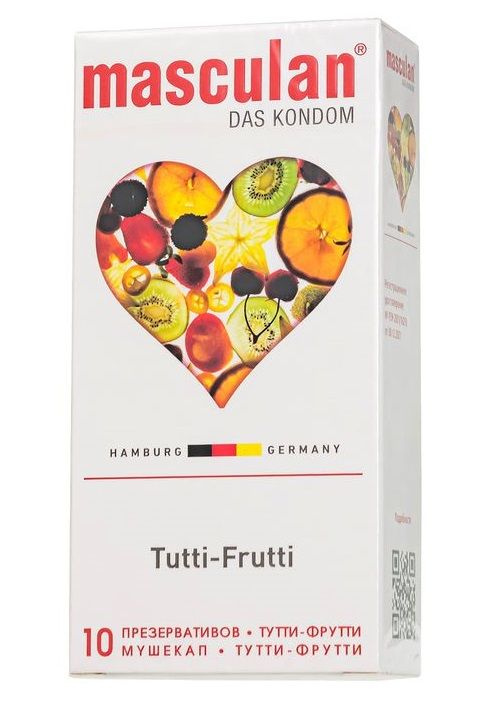 Жёлтые презервативы Masculan Ultra Tutti-Frutti с фруктовым ароматом - 10 шт. купить в секс шопе